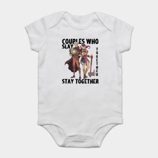 Roleplaying RPG Couple Gift Valentines Day Wizard Barbarian Baby Bodysuit